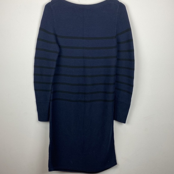 BANANA Republic • Long Sleeve Boat Neck Striped Sweater Dress - Picture 3 of 12